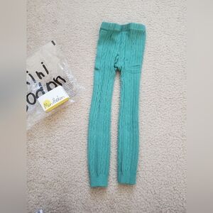 Mini Boden Green Cable Knit Leggings